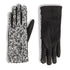 Marled Loop Belted Cuff Touchscreen Gloves - Black